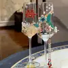 Taça de Brinde de Noivado Feita à Mão DIY Cálice Par de Casamento Chinoiserie Festiva Taça Presente de Casamento