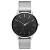 Reloj de cuarzo de malla metálica de moda Reloj MV negocio ocio ultrafino reloj de pulsera se puede cambiar en lote pequeño estándar