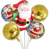 Novo Conjunto de Balões de Natal Tema de Natal Desenho Animado Papai Noel Floco de Neve Decoração de Festa Balão de Filme de Alumínio