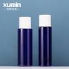Embalagem Xumin em estoque 200-250ml frasco de Água de Rosas pura pet azul transparente ombro reto frasco de Tônico cosméticos sub-frasco