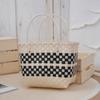 Canasta de Picnic Dopamina Bolso Tejido de Plástico Bolso de Mano Cesta para Verduras Souvenir Bolsa Pequeña Bolsa de Mano para Llevar a Mano DIY