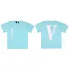 Camiseta de Manga Corta para Hombre 2024 Mismo Estilo que Wang Yibo Oversize Unisex Pareja Colaboración con Amazon Big V Verano
