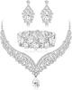 Collar de Cristal Estilo Chen Hao Transfronterizo para Mujer, Venta Directa del Fabricante, Estilo Indio Dubái para Novias