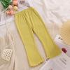 Pantalones de Campana para Niños, Pantalones Largos Finos de Verano, Pantalones Casuales Simples, Pantalones Versátiles con Estilo, Pantalones de Color Sólido de Moda