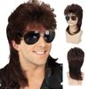 Suministro transfronterizo Peluca esponjosa de longitud media estilo rock retro europeo y americano moda masculina estilo punk venta al por mayor de fábrica
