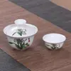 Juego de Ceremonia de Té Porcelana Azul y Blanca Cafetera Doméstica Kung Fu Gaiwan Juego Completo Simple Oficina Recepción Tazas de Té Especial