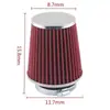 Peças de Automóvel Filtro de Ar Modificado Filtro Fluxo Grande Cabeça Cogumelo Tubo de Admissão Diâmetro Universal 76mm