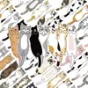 30 gatos de dibujos animados transfronterizos acompañan la serie de gatos de lectura mariposa decoración simple para diario de mano al por mayor marcapáginas de cartón blanco