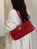 Bolso baguette retro nuevo con asa larga, estilo bolso de bolos, tote con patrón de rombos, gran capacidad, se puede llevar bajo el brazo o como bolso de hombro para mujer