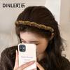 Diadema Ondulada con Estampado de Leopardo para Mujer 2025 Nuevo Estilo con Pasador Antideslizante Dentado Diadema para Lavar la Cara Otoño e Invierno Diadema de Cráneo Alto