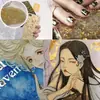 Foil de oro cuadrado transfronterizo 22 colores opcionales pintura decorativa con foil de oro arte de uñas pegamento para teléfono móvil 9*9cm foil de oro imitación