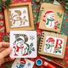 Modelo de Pintura Recortado de Boneco de Neve Alfanumérico Mais Vendido Através das Fronteiras Modelo de Jogo Americano para Crianças Jornal Manuscrito DIY Modelo de Grafite