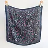 Bufanda de Seda de Mora Versátil Estilo Francés Romántico de Lunares para Mujer, Bufanda Cuadrada de Satén de Seda de 70 cm, Bufanda de Cuello para Primavera y Verano, Bufanda de Seda de Lunares