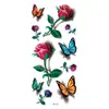 Adesivos de Tatuagem Flor Colorida Impressa em 3D Esboço Colorido Venda Direta da Fábrica Atacado em Estoque Adesivos de Tatuagem à Prova d'Água