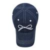 Gorra de Béisbol de Mezclilla con Lazo Bordado para Mujer, Gorra de Sol para Exteriores de Verano, Gorra Protectora Solar para Estudiantes de Primaria, Gorra de Moda Casual