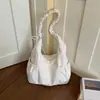 Bolsa tote retrô de grande capacidade estilo coreano ins para mulheres 2026, bolsa de ombro e transversal casual e simples para o dia a dia