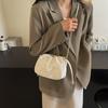 Bolsos Coreanos de Alta Gama Verano 2024 Nuevo Diseño Nicho Cadena Bandolera Plisada Bolso Cubo Versátil para Mujer
