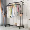Cabideiro Simples de Chão Vertical Doméstico Secador de Roupa de Duas Fileiras Quarto Varanda Pátio Quarto de Aluguel Dormitório Secador de Roupa
