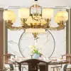 Faroles Clásicos de Palacio, Restaurantes de Hotel, Candelabros de Estilo Chino, Lámparas de Jade y Cobre de Estilo Chino