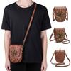 Bolsa Quadrada Pequena de Couro PU Medieval com Rebites Retrô Design Original de Nicho Bolsa de Ombro Feminina Versátil Bolsa de Ombro/Axila