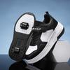 Zapatos para caminar con doble rueda 2024 otoño e invierno zapatos de polea de suela con ruedas patines automáticos para caminar celebridad de internet