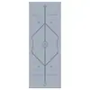 Esterilla de Yoga de Caucho con Cáscara de Coco Sin Olor Extra Ancha de 80 cm Transfronteriza con Líneas de Alineación Antideslizantes por Ambos Lados para Ejercicios de Fitness