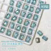 Flash k9 diamante joya para uñas azul mar claro forma especial fondo puntiagudo diamante multi-corte cara cuadrada corazón torcido rectangular decoración de taladro de uñas