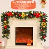 Navidad Mimbre 2.7m Guirnalda Luminosa Encriptada Puerta de Mimbre Pilar de Mimbre Árbol de Navidad Techo Exterior Decoraciones Verdes