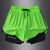 Pantalones Cortos Calientes Transfronterizos Explosiones Pantalones Cortos Deportivos para Hombre de Verano Falsos de Dos Piezas Bolsillo Trasero para Hombre