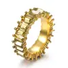 Anillo de cristal con diamantes de color arcoíris retro europeo y americano, moda extranjera, AliExpress Amazon Wish, anillo popular transfronterizo
