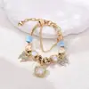 2025 Panjia Nuevo Más Vendido Elegante Hermoso Diamante Mariposa Corazón Resina Cuentas DIY Pulsera de Cuentas Al por Mayor