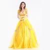 Película y Televisión 2018 Versión Real La Bella y la Bestia Vestido de Princesa Belle Cosplay de Halloween Blancanieves