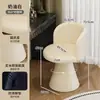 Taburete de Maquillaje de Lujo Ligero para Uso en Casa, Silla de Maquillaje para Habitación de Niñas, Tocador Giratorio de Manicura con Respaldo, Taburete de Tocador Simple