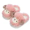 Chinelos de Algodão de Porquinho para Inverno, Casa para Meninas EVA Quente Antiderrapante Fofo Cordeiro Pai-Filho Sapatos de Algodão para Meninos