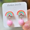 Novos Brincos Atacado Brincos Infantis Coreanos Cor de Doce Desenho Animado Fofo Princesa Meninas Clipe de Orelha Bebê Acessórios de Orelha