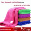 Pano de limpeza de piso doméstico, absorvente, sem fiapos, engrossado, toalha de limpeza doméstica, mesa de cozinha, pano de prato sem óleo