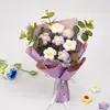 Buquês de Flores de Lã Acabados, Rosas Feitas à Mão, Flores Artificiais, Lembrancinhas de Eventos, Flores de Tricô, Atacado Transfronteiriço, Presentes de Feriado