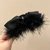 Nuevo clip de tiburón 2026 para otoño e invierno, pinza para el cabello de gran tamaño de alta gama para mujeres con cabello abundante, con diseño de lazo