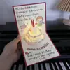 Tarjeta de felicitación de cumpleaños tridimensional creativa DIY de alto nivel tallado en papel hecho a mano regalo bendición música fuegos artificiales luminosos tarjeta