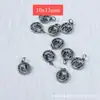 Colgante de Flor de Loto de Plata Sanqi de Plata Vieja de Shanxi Pequeñas Flores Accesorios Componentes para Manualidades y Joyería DIY