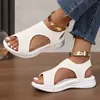 Sandalias de Punto Fly para Mujer con Punta Abierta 2026 para Exportación, Lote Mixto al por Mayor, Sandalias Romanas Adhesivas, Sandalias Transfronterizas, Talla 43 en Stock