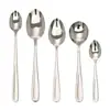 Cuchara para Cubiertos de Acero Inoxidable 304 Cuchara para Comer de Uso Múltiple Cuchara para Remover Helado con Punta Mini Cuchara para Postre Cuchara Redonda Cuchara de Mesa