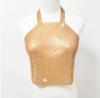 Chaleco sin espalda ajustado con diamantes de imitación para discoteca, nuevo y elegante, sexy, con tirantes finos y espalda descubierta, de Amazon, para chicas europeas y americanas