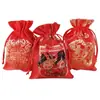 Bolsa de Doces para Casamento Brocado Presente de Retorno Lua Cheia Bolsa de Doces Saco de Doces com Cordão Cordão Bolsa para Joias Saco de Tecido para Presente
