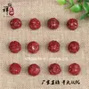 Cuentas Redondas de Arena Dorada Púrpura Cinabrio de Mineral 12 Signos del Zodiaco Pulsera Tejida DIY Hecha a Mano Accesorios de Joyería de Cuerda Roja para Bebé