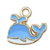Azul Lago Série Oceano Misto Pingente de Golfinho DIY Acessórios de Liga Esmaltada Pingente de Joia para Pulseira