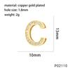 Alta calidad Circonita Blanca Completa Chapado en Cobre 26 Letras Inglesas Pulsera Collar Colgante Accesorios Piezas Creativas Hechas a Mano