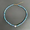 Collar Colgante Corazón de Concha para Comercio Exterior Transfronterizo, Varias Piezas de Arcilla Suave de Colores Mixtos de 4 mm, Collar para Mujer al por Mayor