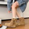 Botas Holgadas Versátiles Vintage Botines para Mujer Otoño e Invierno 2025 Nuevas Botas Martin de Moda Simples para el Trabajo Botas de Moda Tendencia