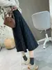 ¡El estilo de la falda es increíble! Falda de lana a cuadros retro para mujer, engrosada y cálida, cintura elástica, falda de longitud media, otoño e invierno, minifalda ajustada